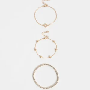 set de pulseras flexibles con strass